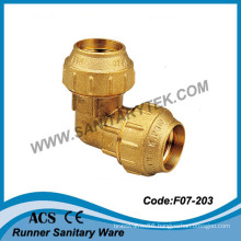 Double Elbow Fitting with Compression Ring of Brass (F07-203)